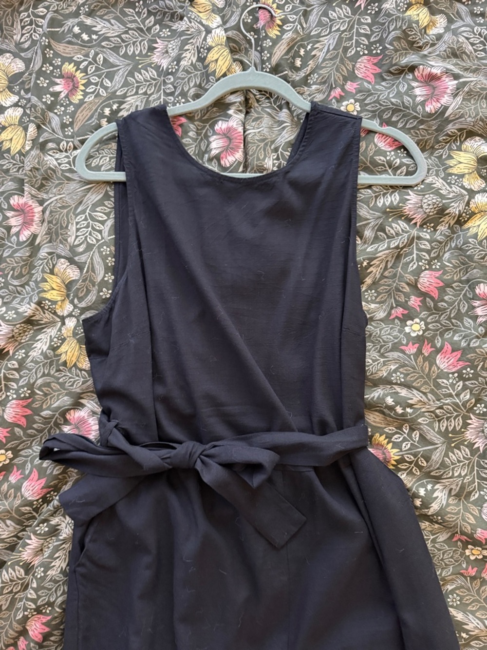 Marine Layer Eloise Belted Jumpsuit Black - XL